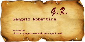 Gangetz Robertina névjegykártya
